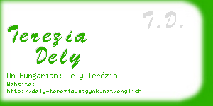 terezia dely business card